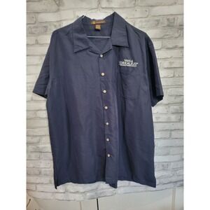 Harrington 2XL Navy Blue Embroiered Tequila Corralejo Weber Agave Bowling Shirt